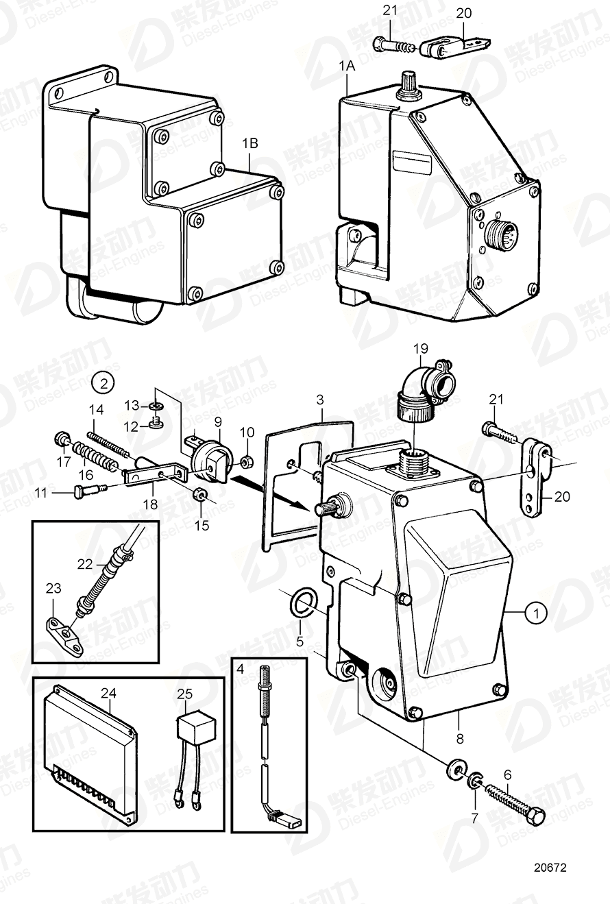volvo penta Tachometer sensor 3825810 Drawing volvo penta Tachometer sensor 3825810 Drawing